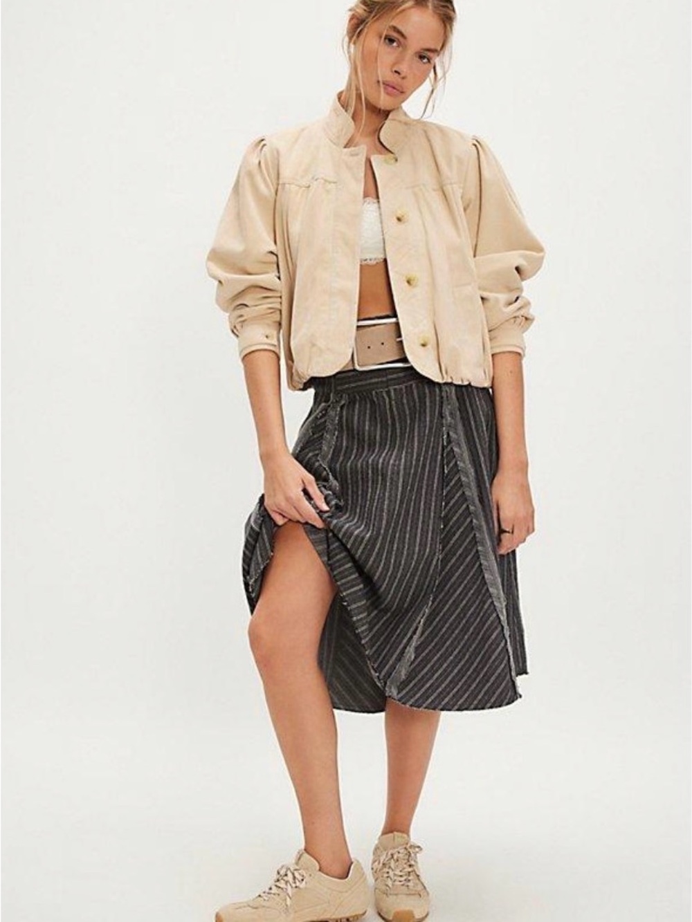 We The Free nimbus suede jacket in tofu ivory color - Picture 3 of 6